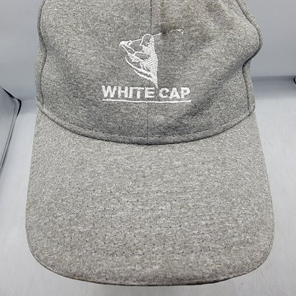 Sport Tek White Cap Gray Golf Hat Adjustable Lightweight Outdoors Casual - Picture 5 of 9